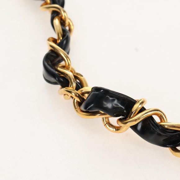 CHANEL Matelasse Vanity Chain Shoulder Bag Patent 2way Black CC Auth 209619A