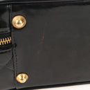 CHANEL Matelasse Vanity Chain Shoulder Bag Patent 2way Black CC Auth 209619A-16