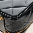 CHANEL Matelasse Vanity Chain Shoulder Bag Patent 2way Black CC Auth 209619A-20