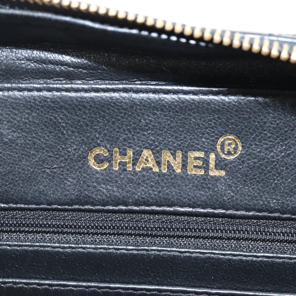 CHANEL Matelasse Vanity Chain Shoulder Bag Patent 2way Black CC Auth 209619A