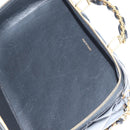 CHANEL Matelasse Vanity Chain Shoulder Bag Patent 2way Black CC Auth 209619A-26