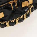 CHANEL Matelasse Vanity Chain Shoulder Bag Patent 2way Black CC Auth 209619A-8