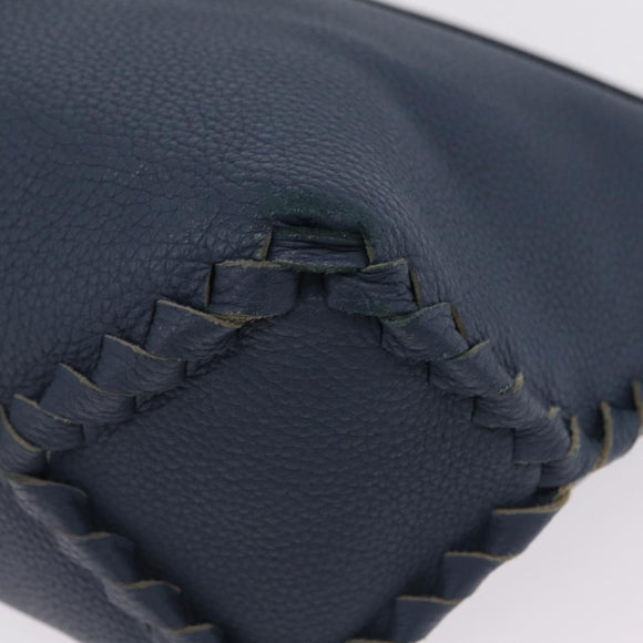 Bottega Veneta INTRECCIATO Shoulder Bag Leather Blue Auth 209621A