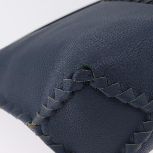 Bottega Veneta INTRECCIATO Shoulder Bag Leather Blue Auth 209621A