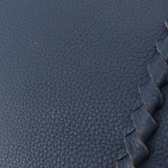 Bottega Veneta INTRECCIATO Shoulder Bag Leather Blue Auth 209621A