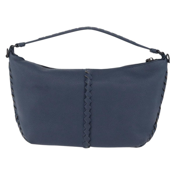 Bottega Veneta INTRECCIATO Shoulder Bag Leather Blue Auth 209621A