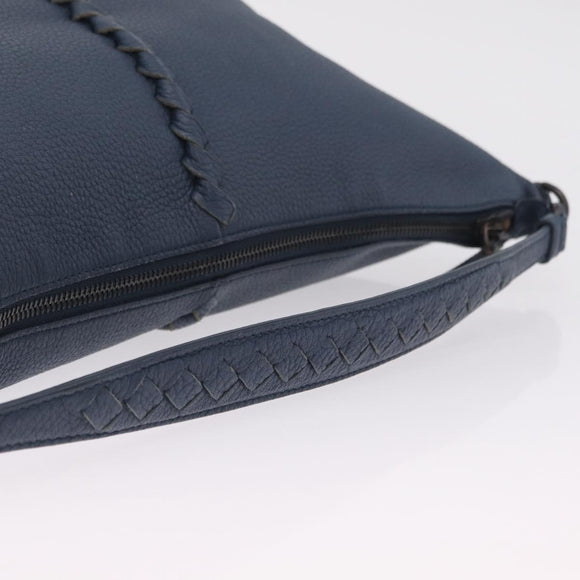 Bottega Veneta INTRECCIATO Shoulder Bag Leather Blue Auth 209621A