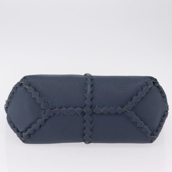 Bottega Veneta INTRECCIATO Shoulder Bag Leather Blue Auth 209621A