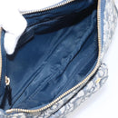 Christian Dior Trotter Canvas Saddle Shoulder Bag Navy Gold Tone Auth 209622V-20