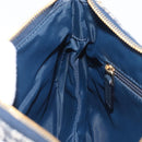 Christian Dior Trotter Canvas Saddle Shoulder Bag Navy Gold Tone Auth 209622V-22