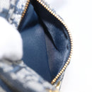 Christian Dior Trotter Canvas Saddle Shoulder Bag Navy Gold Tone Auth 209622V-28