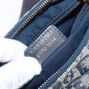 Christian Dior Trotter Canvas Saddle Shoulder Bag Navy Gold Tone Auth 209622V-29