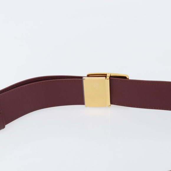 Christian Dior 30 Montaigne Shoulder Bag Leather Bordeaux Gold Auth 209624SAM