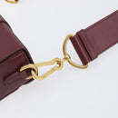 Christian Dior 30 Montaigne Shoulder Bag Leather Bordeaux Gold Auth 209624SAM-11