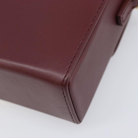 Christian Dior 30 Montaigne Shoulder Bag Leather Bordeaux Gold Auth 209624SAM