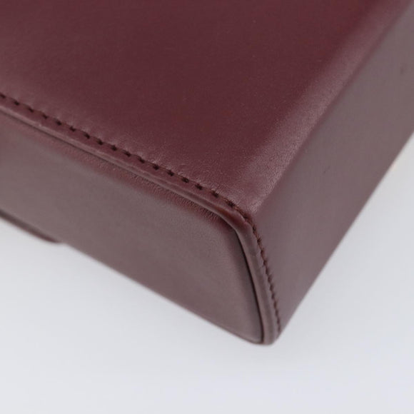 Christian Dior 30 Montaigne Shoulder Bag Leather Bordeaux Gold Auth 209624SAM