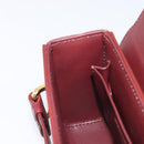 Christian Dior 30 Montaigne Shoulder Bag Leather Bordeaux Gold Auth 209624SAM-22