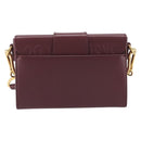 Christian Dior 30 Montaigne Shoulder Bag Leather Bordeaux Gold Auth 209624SAM-3