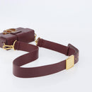 Christian Dior 30 Montaigne Shoulder Bag Leather Bordeaux Gold Auth 209624SAM-7