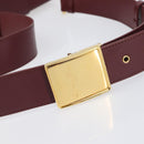 Christian Dior 30 Montaigne Shoulder Bag Leather Bordeaux Gold Auth 209624SAM-8