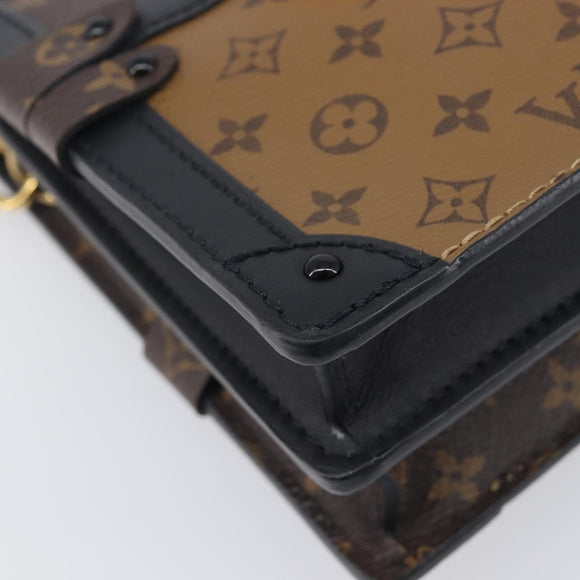 LOUIS VUITTON Monogram Reverse Trunk Clutch Shoulder Bag M43596 Auth 209626SAM