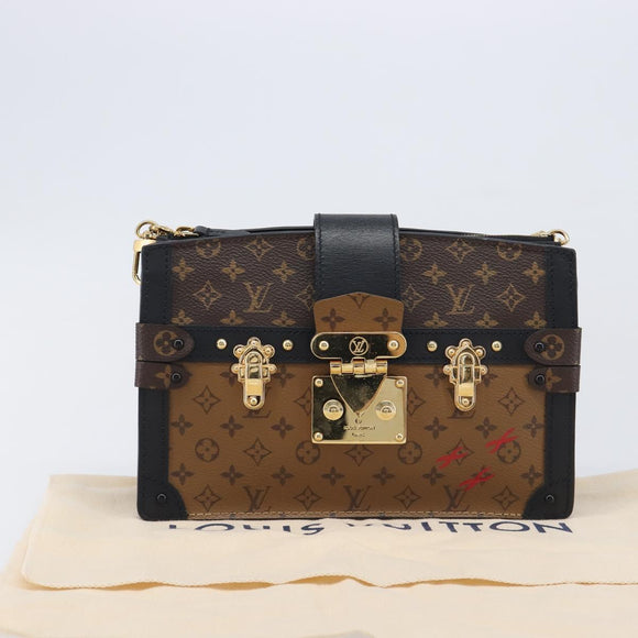 LOUIS VUITTON Monogram Reverse Trunk Clutch Shoulder Bag M43596 Auth 209626SAM
