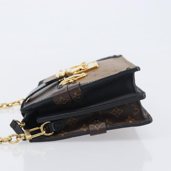 LOUIS VUITTON Monogram Reverse Trunk Clutch Shoulder Bag M43596 Auth 209626SAM