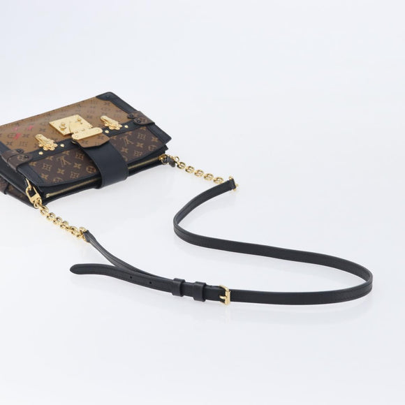 LOUIS VUITTON Monogram Reverse Trunk Clutch Shoulder Bag M43596 Auth 209626SAM