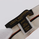 LOUIS VUITTON Scarf Rayon White Black MP0604 LV Auth 209627-13