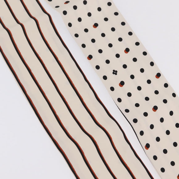 LOUIS VUITTON Scarf Rayon White Black MP0604 LV Auth 209627