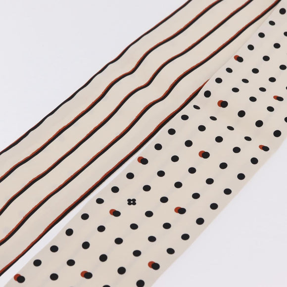 LOUIS VUITTON Scarf Rayon White Black MP0604 LV Auth 209627
