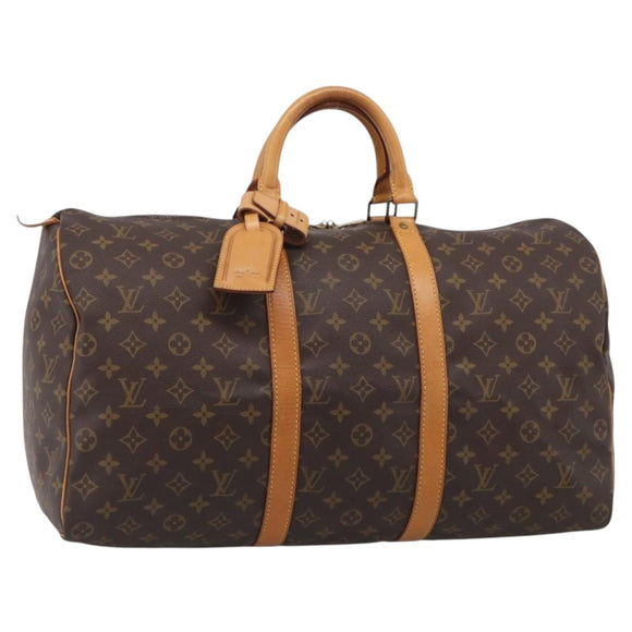 LOUIS VUITTON Monogram Keepall 50 Boston Bag M41426 LV Auth 209633V