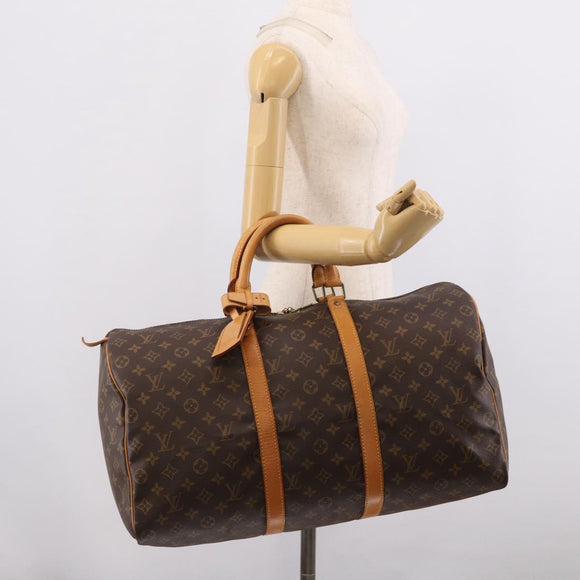 LOUIS VUITTON Monogram Keepall 50 Boston Bag M41426 LV Auth 209633V