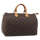 LOUIS VUITTON Monogram Speedy 35 Hand Bag M41524 LV Auth 209634V-1