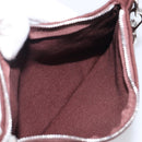 HERMES Valparaiso PM Hand Bag Canvas Brown Silver Auth 209635V-23