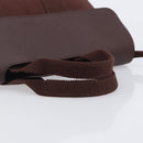 HERMES Valparaiso PM Hand Bag Canvas Brown Silver Auth 209635V-7