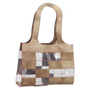 CHANEL Tote Bag Suede Beige Red CC Auth 209637A-1