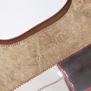 CHANEL Tote Bag Suede Beige Red CC Auth 209637A-14