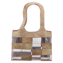 CHANEL Tote Bag Suede Beige Red CC Auth 209637A-3