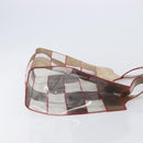 CHANEL Tote Bag Suede Beige Red CC Auth 209637A-4