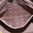 Christian Dior Canage Lady Dior Hand Bag Lamb Skin Dark Brown Gold Auth 209640V-25
