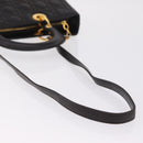 Christian Dior Canage Lady Dior Hand Bag Lamb Skin Dark Brown Gold Auth 209640V-9