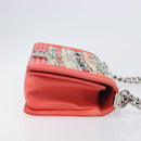 CHANEL Boy Chanel Chain Shoulder Bag Leather Tweed Multicolor CC Auth 209643SAM-4