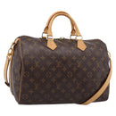 LOUIS VUITTON Monogram Speedy Bandouliere 35 Hand Bag M41111 LV Auth 209645A-1