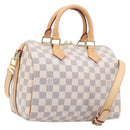 LOUIS VUITTON Damier Azur Speedy Bandouliere 25 Hand Bag N41374 Auth 209646SAV-1