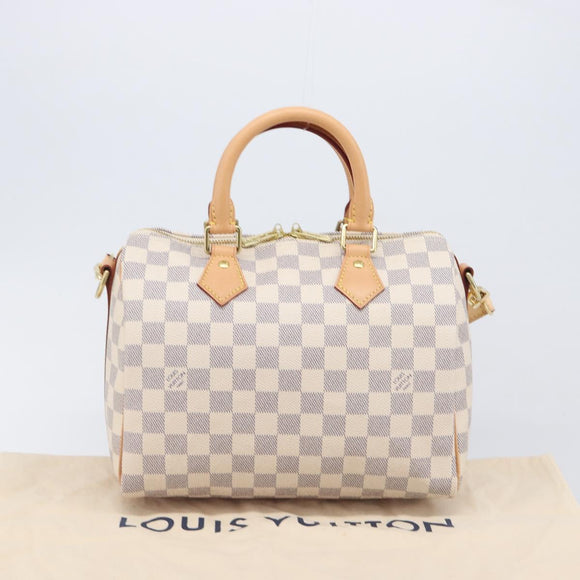 LOUIS VUITTON Damier Azur Speedy Bandouliere 25 Hand Bag N41374 Auth 209646SAV