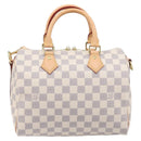 LOUIS VUITTON Damier Azur Speedy Bandouliere 25 Hand Bag N41374 Auth 209646SAV-3