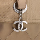 CHANEL Paris Biarritz Tote Bag Canvas Gold Silver CC Auth 209649A-16