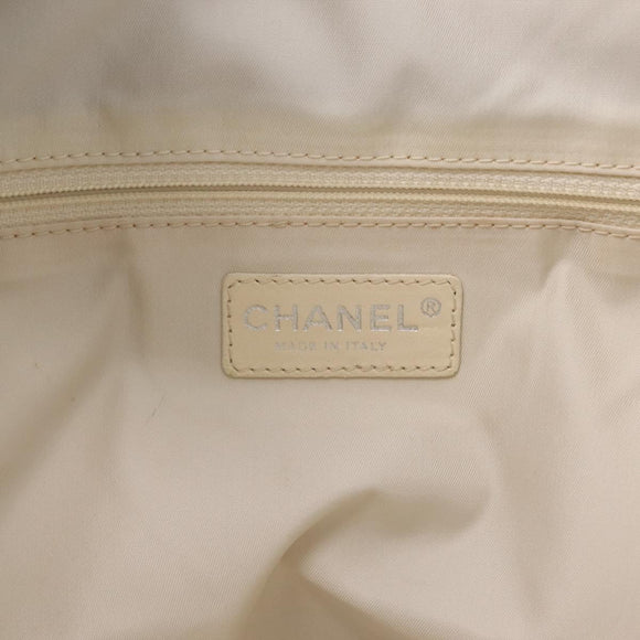 CHANEL Paris Biarritz Tote Bag Canvas Gold Silver CC Auth 209649A