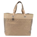 CHANEL Paris Biarritz Tote Bag Canvas Gold Silver CC Auth 209649A-2